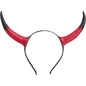 YOWOCAL Red Devil Horn Headband,Cosplay Ox Horn Hair Hoop Hair Accessories for Carnival Party Halloween Costume Cosplay Photo Props in Kuwait