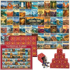 2026 National Parks Puzzle Advent Calendar for Adults, 1008 Pieces in Kuwait