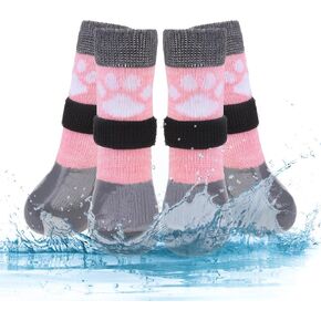 KOOLTAIL Anti Slip Dog Socks, Dog Boots for Hardwood Floors Prevent Licking, Traction Control Waterproof Rubber Sole Paw Protectors for Small Medium Large Dogs,XL in Kuwait