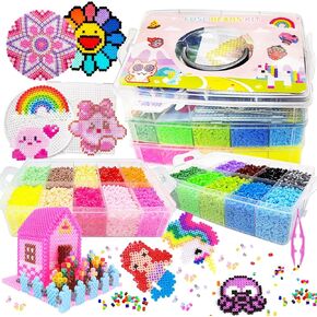 Itopstar 23000 5mm Fuse Beads Kit - 22 Colors Arts and Crafts Decorations, Toys Crafts for Kids, Teens & Adults, Gifts for Girls & Boys Age 5+ Craft Kits Gifts for Birthday Christmas in Kuwait