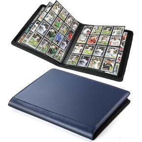 Arkeiliy Premium Ringless Trading Card Binder - 1024 Capacity, 16 Side-Loading Pockets per Page, Archival Quality Protection & Anti-Slip Spine for TCG, MTG, Sports Cards (Black II) in Kuwait