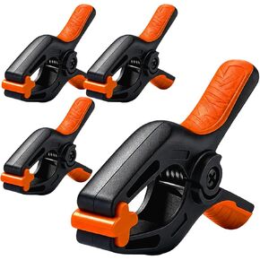 HORUSDY 7-inch Spring Clamps Heavy Duty, 4-Pack Large Plastic Clamps for Crafts with 3.7 Inch Jaw Opening for DIY, Gluing, Clamping and Securing in Saudi Arabia