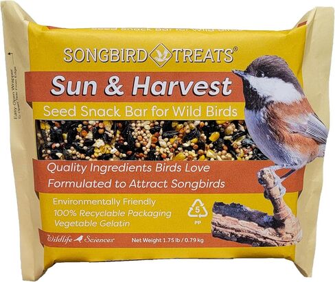 Songbird Treats Seed Bars | 8 pack of 1.75 -2 lb Bird Seed Cakes for Wild Birds (Sun & Harvest) in Kuwait