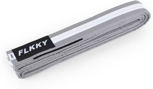 حزام FLKKY BJJ للأطفال والكبار، حزام جيو جيتسو برازيلي مع شريط كم لخطوط التصنيف المعتمدة من مسابقة IBJJF in Kuwait