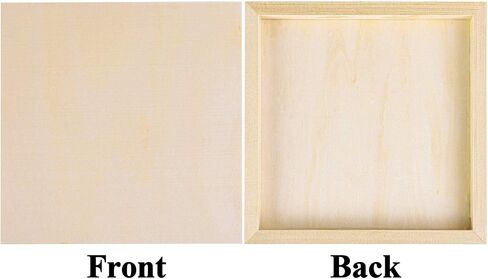 ADXCO 8 Pack Wood Panels 12 x 12 Inch Unfinished Wood Canvas Wooden Panel Boards for Painting, Pouring, Arts Use with Oils, Acrylics in Kuwait