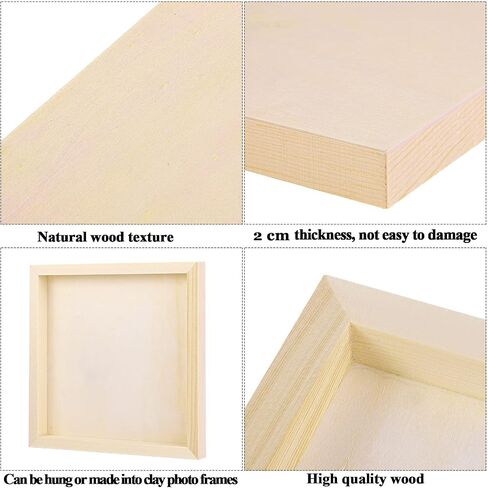 ADXCO 8 Pack Wood Panels 12 x 12 Inch Unfinished Wood Canvas Wooden Panel Boards for Painting, Pouring, Arts Use with Oils, Acrylics in Kuwait