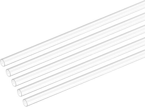 MECCANIXITY Plastic Pipe Rigid Polycarbonate Round Tube Clear 0.4"(10mm) ID 0.43"(11mm) OD 9.6" (245mm) High Impact for Lighting, Models, Water Plumbing, Pack of 5 in Saudi Arabia