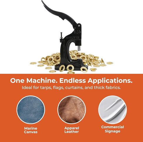 Stimpson ST405 Press Machine for Grommets & Washers, Eyelets, & Snaps – Heavy Duty Hand Tool for Fabrics, Tents, and More - Durable Punch Maker for Small or Large Holes (Setting Tools Not Included) in Kuwait