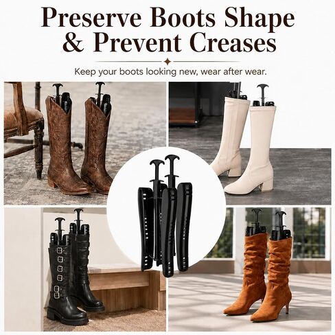 OHOH Boot Tree Shaft Boot Shoe Shapers for Knee High Tall Boots-Great Support Form Shaping Boot Inserts for Womens Mens Shoes in Kuwait
