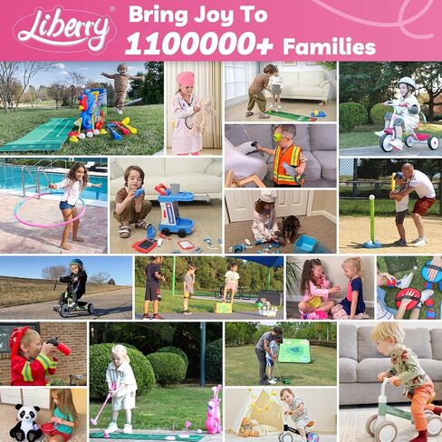 Liberry Kids Kitchen Pretend Play Set for Toddler with Toy Pot & Pan, Pink in Kuwait