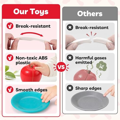 Phobby Pretend Play Food Set Toy for Toddler Boys Girls, 86PCS in Kuwait