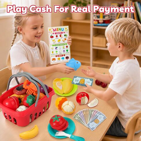 Phobby Pretend Play Food Set Toy for Toddler Boys Girls, 86PCS in Kuwait