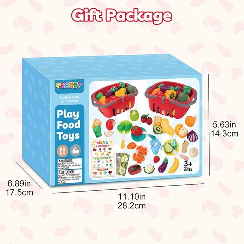 Phobby Pretend Play Food Set Toy for Toddler Boys Girls, 86PCS in Kuwait
