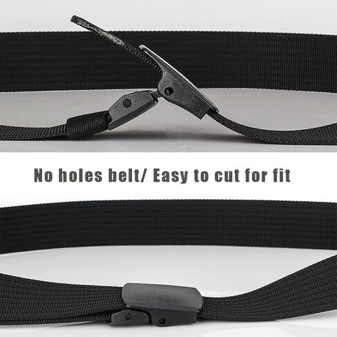 HOANAN 2 Pack Nylon Belt Outdoor Non-Metal Mens Military Web 1.5" Tactical Work Belt in Kuwait