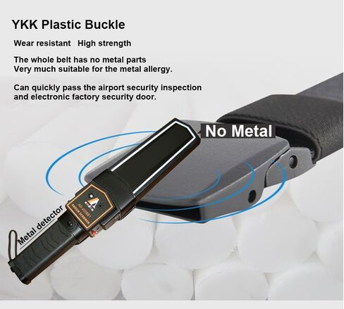 HOANAN 2 Pack Nylon Belt Outdoor Non-Metal Mens Military Web 1.5" Tactical Work Belt in Kuwait