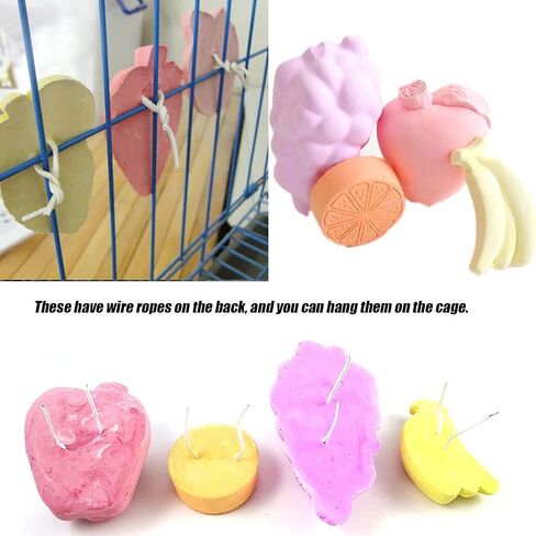 Tfwadmx Lava Block Chew Toys Teeth Grinding Pet Lava Block Calcium Stone for Chinchilla Hamster Mouse Squirrels and Small pet 4 Pack in Kuwait
