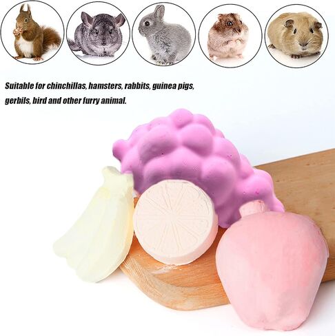 Tfwadmx Lava Block Chew Toys Teeth Grinding Pet Lava Block Calcium Stone for Chinchilla Hamster Mouse Squirrels and Small pet 4 Pack in Kuwait
