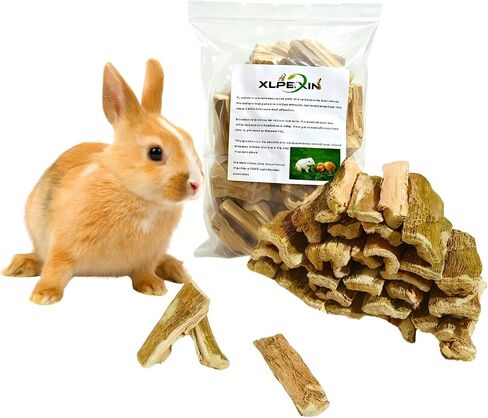 Rabbit Chew Toys,Natural Papaya Chew Sticks for Chinchilla Bunny in Saudi Arabia