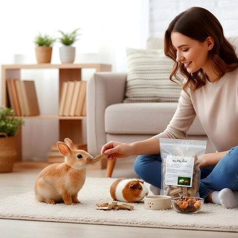 Rabbit Chew Toys,Natural Papaya Chew Sticks for Chinchilla Bunny in Saudi Arabia