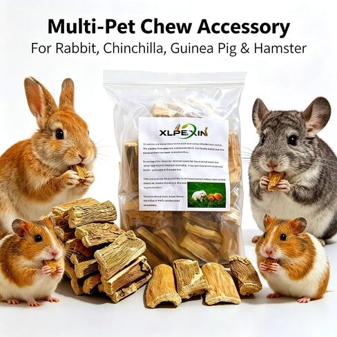 Rabbit Chew Toys,Natural Papaya Chew Sticks for Chinchilla Bunny in Saudi Arabia