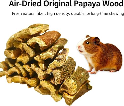 Rabbit Chew Toys,Natural Papaya Chew Sticks for Chinchilla Bunny in Saudi Arabia