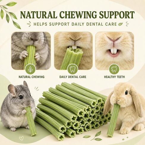 35PCS Rabbit Chew Sticks,Molar Toys for Guinea Pigs, Hamsters,Chinchillas in Saudi Arabia