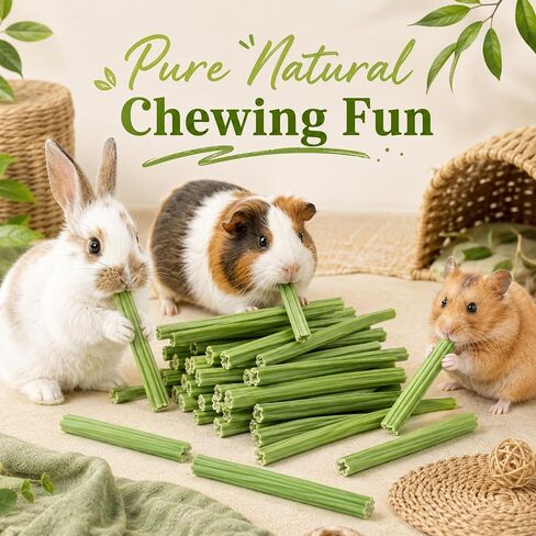 35PCS Rabbit Chew Sticks,Molar Toys for Guinea Pigs, Hamsters,Chinchillas in Saudi Arabia