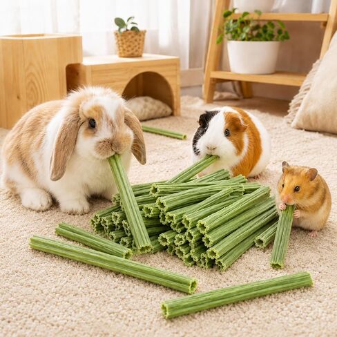 35PCS Rabbit Chew Sticks,Molar Toys for Guinea Pigs, Hamsters,Chinchillas in Saudi Arabia