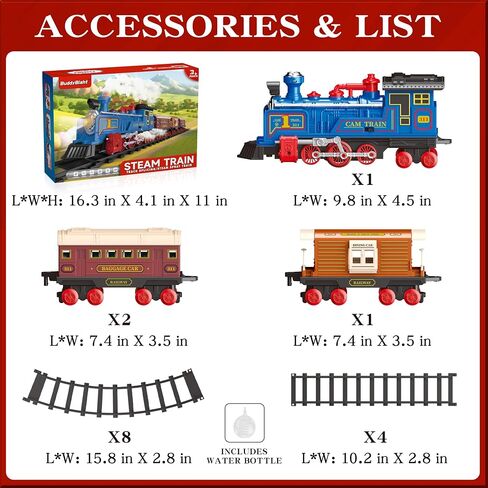 Electric Train Set for Kids Ages 4-8, Steam Train Toys, Battery Train Set in Saudi Arabia