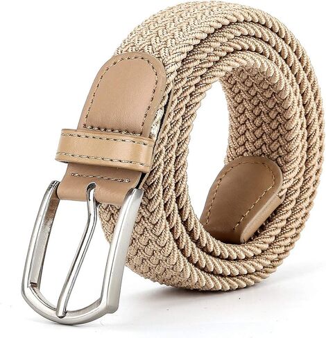 Braided Canvas Woven Elastic Stretch Belts for Men/Women/Junior with Multicolored in Kuwait