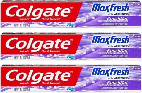 Colgate Max Fresh Toothpaste - KnockOut - With Odor Neutralizing Technology - Net Wt. 6 OZ (170 g) Per Tube - Pack of 2 Tubes in Kuwait