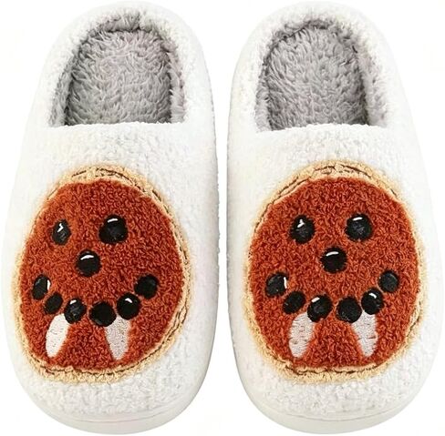 Halloween Pumpkin Slippers for Women Men Spooky Slides Soft Plush Fuzzy House Slippers Indoor Outdoor Shoes in Kuwait