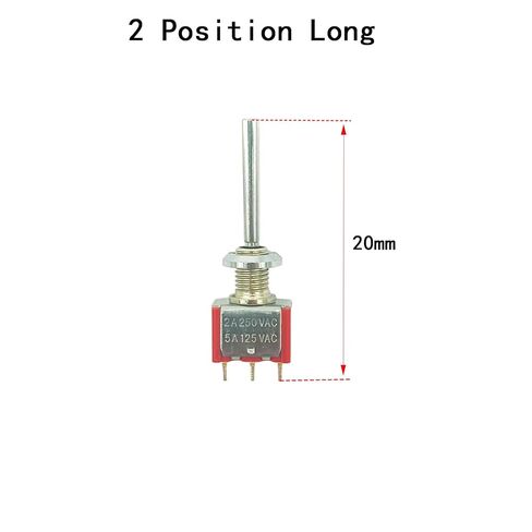 2PCS RC Transmitter 3 Positions and 2 Positions Long and Short Toggle Switch for Taranis X9D Plus Radiomaster TX16s Jumper T12 Spektrum DX8 gen2 NX10 Replacement (3 Positions Long) in Saudi Arabia