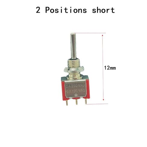 2PCS RC Transmitter 3 Positions and 2 Positions Long and Short Toggle Switch for Taranis X9D Plus Radiomaster TX16s Jumper T12 Spektrum DX8 gen2 NX10 Replacement (3 Positions Short) in Saudi Arabia