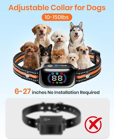 Bark & Shock Collar Combo for 2 Dogs, 4200Ft Shock Collar for Dogs 10-150lb in Saudi Arabia