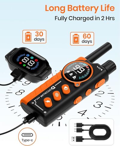 Bark & Shock Collar Combo for 2 Dogs, 4200Ft Shock Collar for Dogs 10-150lb in Saudi Arabia