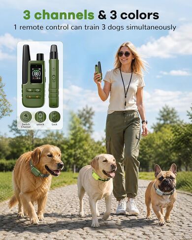 Shock Collar for Dogs 3 Pack - 4500FT Dog Training Collar with Remote in Kuwait