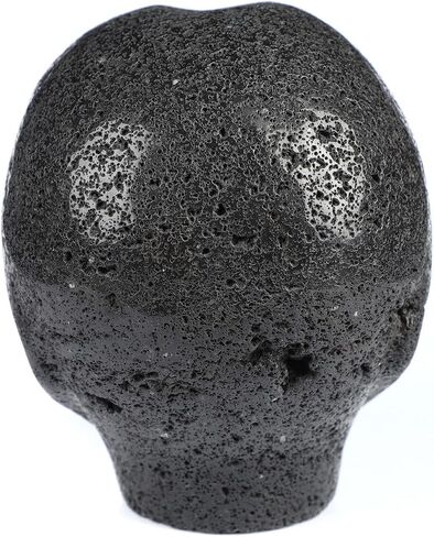 Skullis 4.1" Hot Lava Stone Star Being Female Alien Crystal Skull Companion with Labradorite Eyes, Hand Carved Gemstone Fine Art Sculpture, Reiki Healing Stone Statue.1643 in Kuwait