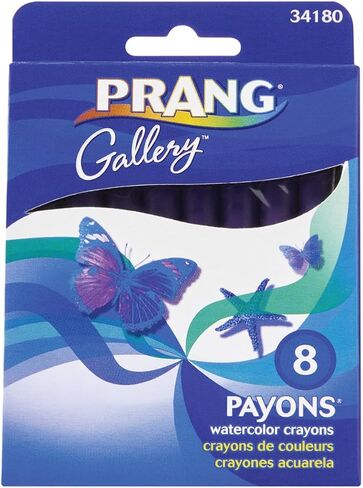 كرايون بألوان مائية من Prang Payon، عصا دائرية، 3.5 × 0.313"، علبة مكونة من 12 فرشاة ، 12 متنوعة (34312) in Kuwait