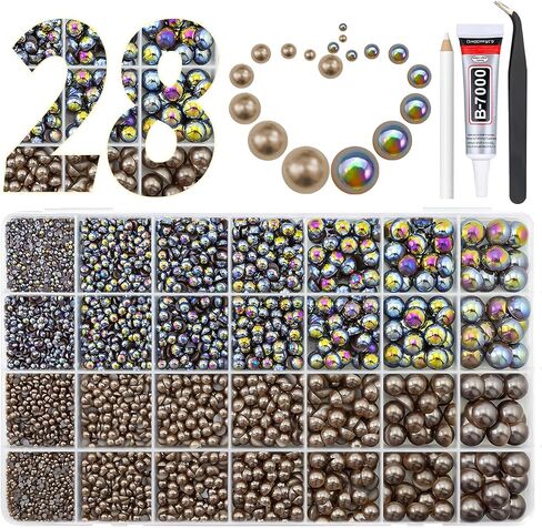 qiipii Champagne Golden Crystal Resin Rhinestones w B7000 Glue for Crafting in Kuwait