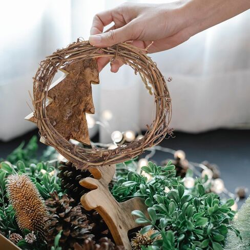 Wreath DIY Hoop 10pcs Rattan Frame for Christmas Xmas Decor in Kuwait