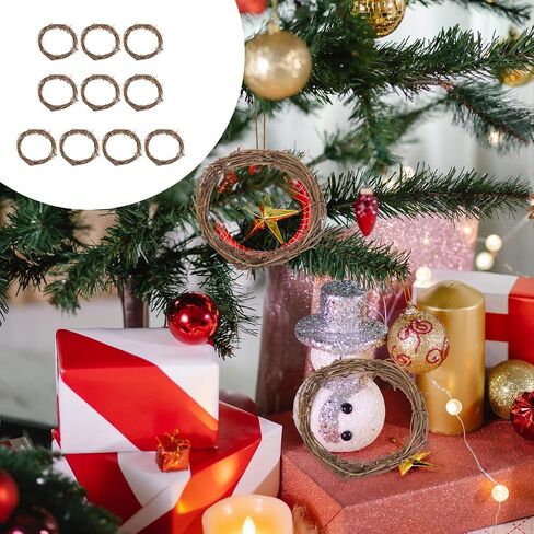 Wreath DIY Hoop 10pcs Rattan Frame for Christmas Xmas Decor in Kuwait
