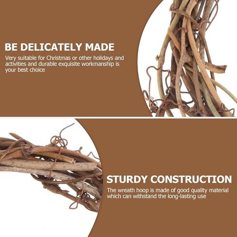 Wreath DIY Hoop 10pcs Rattan Frame for Christmas Xmas Decor in Kuwait