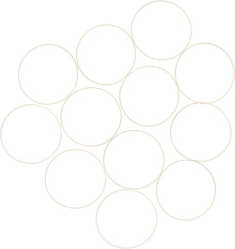 12pcs Round Craft Hoops for Macrame and Floral Wreath Frames in Kuwait
