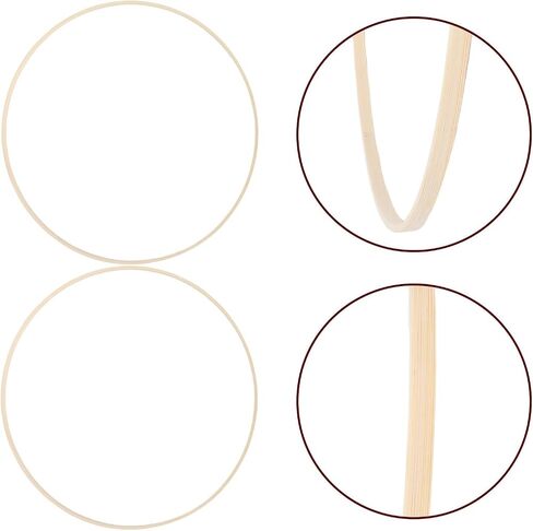 12pcs Round Craft Hoops for Macrame and Floral Wreath Frames in Kuwait