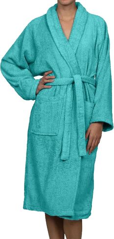 SUPERIOR Cotton Unisex Terry Robe, Soft And Absorbent Robes For Men And Women, Bathroom Accessories in Kuwait