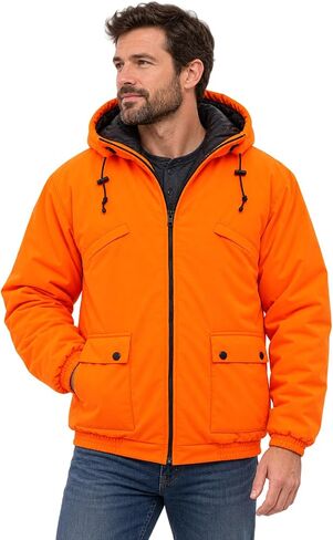 TrailCrest Men's Safety Blaze Orange Insulated & Waterproof Tanker Jacket in Kuwait