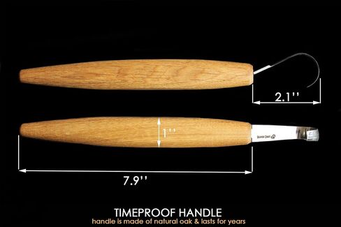 BeaverCraft Wood Carving Hook Knife 2" with Leather Sheath - Spoon Carving Tools Curved Knife for Spoons Bowls Cups - Double Sided Sharpening Whittling Knives Crooked for Carvers SK5s in Kuwait