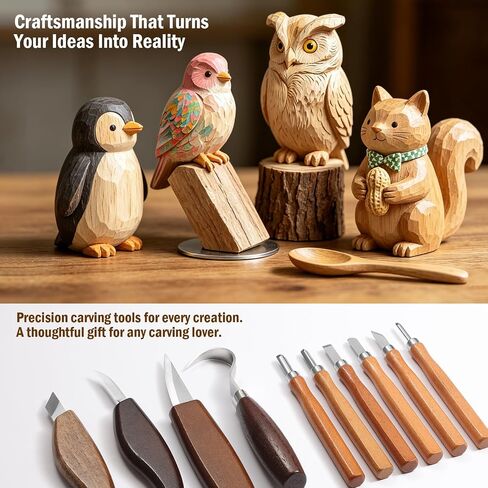 Wood Carving Kit for Beginners, 28Pcs Wood Carving Tools with Storage Bag in Kuwait