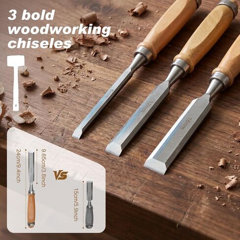 Wood Carving Kit, 25Pcs Wood Carving Tools with Thick Leather Storage Bag in Saudi Arabia